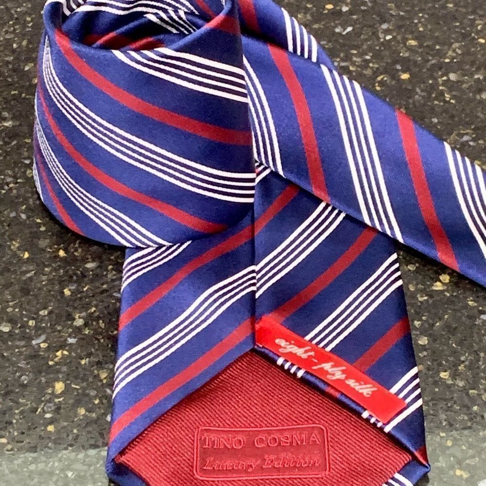 Tino Cosma Luxury Edition Striped 8 Ply Silk Tie